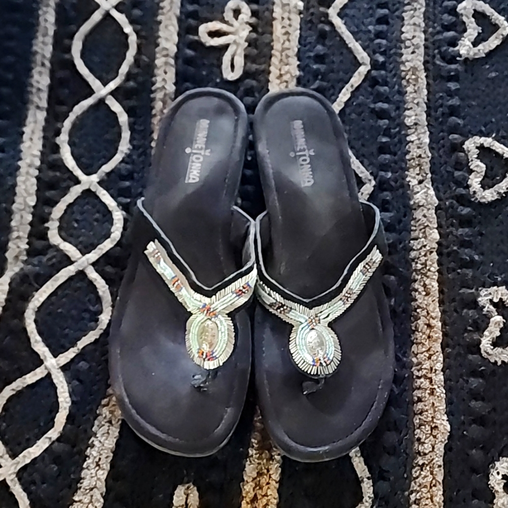 Minnetonka beaded sandals
